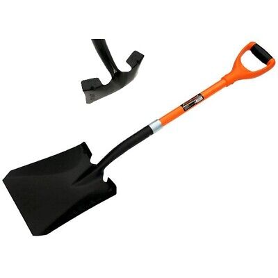 Builders Shovel Spade Square Mouth Pressed Steps Scoop Garden Builder Steel 4185