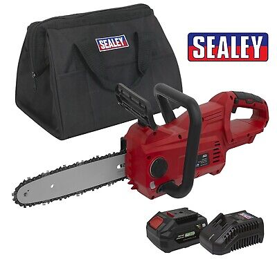 SEALEY CORDLESS CHAINSAW 20V SV20 LITHIUM 25CM SAW BATTERY CHARGER CP20VCHSKIT1