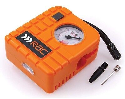 RAC AIR COMPRESSOR 12V MINI CAR VAN BIKE TYRE INFLATOR PUMP INFLATER HEAVY DUTY