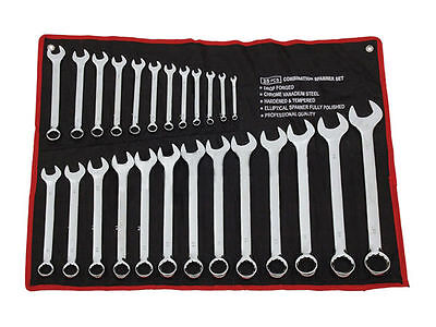 SPANNER SET 25PC COMBINATION METRIC CHROME WRENCH RING SET HEAVY DUTY CT0441