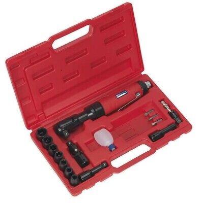 SEALEY 17PC 1/2" DRIVE AIR RATCHET WRENCH COMPRESSOR TOOL & SOCKETS GSA21KIT