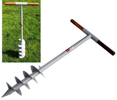 1M Fence Post Auger Hole Drill Digger Manual Tool 160mm 6" Bore 1000mm CT2347