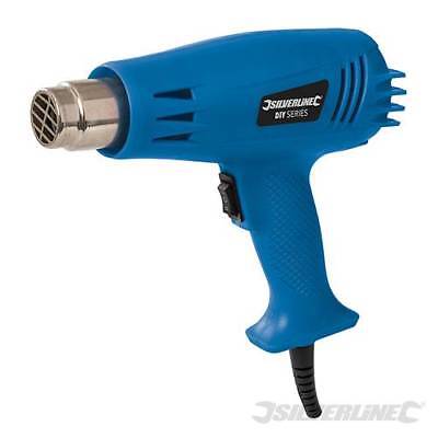 Silverline Heat Gun Hot Air Gun 1500W 500°C 2 Heat Settings New 942941