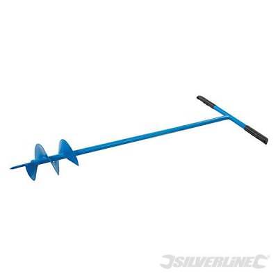 Silverline Fence Post Auger Hole Drill Digger Manual Tool 5" Bore 1100mm 868696