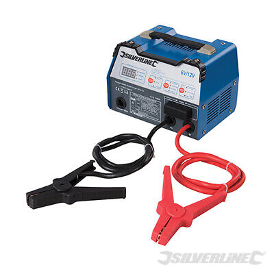 SILVERLINE BATTERY CHARGER 12A 12V 6V SMART JUMP STARTER BOOSTER 8-180AH 549095