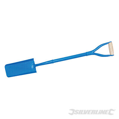 Silverline Drainage Spade Pipe Cable Post Hole Trench 1080mm Shovel Tool 196491