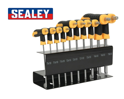 SEALEY TORX KEY SET TRX STAR 10PC T HANDLE ALLEN KEY ALLAN HEX WRENCH S01151