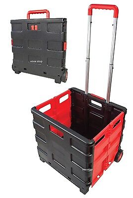 25KG FOLDING SACK TRUCK BOOT LUGGAGE FOLDABLE SHOPPING TROLLEY CART S5650