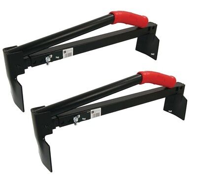 2x Brick Tongs Adjustable Lifter Lifting Carrying Carrier 6-10 Bricks CT