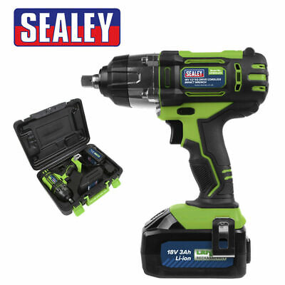 SEALEY IMPACT WRENCH 18V LITHIUM-ION 1/2" CORDLESS 3AH BATTERY IN CASE CP400LIHV