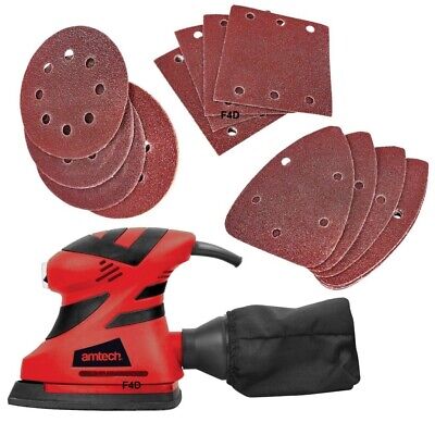 180W 2 IN 1 ELECTRIC DETAIL SQUARE PALM SANDER ORBITAL SHEET SANDING TOOL V6040