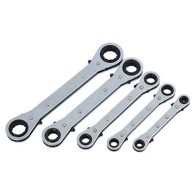 5PC SPANNER SET REVERSIBLE RATCHET RING MM METRIC WRENCH 6-21MM SP029