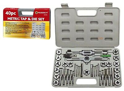 40PC TAP AND DIE SET METRIC WRENCH CUTS M3-M12 BOLTS ENGINEERS KIT 60039C