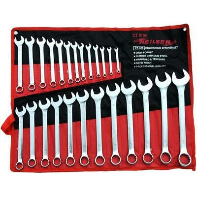 SPANNER SET 25PC FULLY POLISHED COMBINATION METRIC WRENCH RING HEAVY DUTY CT0795