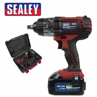 SEALEY IMPACT WRENCH 1/2" 18V LITHIUM-ION CORDLESS 3AH BATTERY IN CASE CP400LI