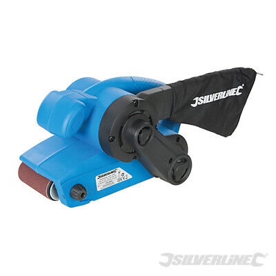 SILVERLINE 810W 76MM ELECTRIC BELT SANDER SANDING + DUST BAG & BELT 631320