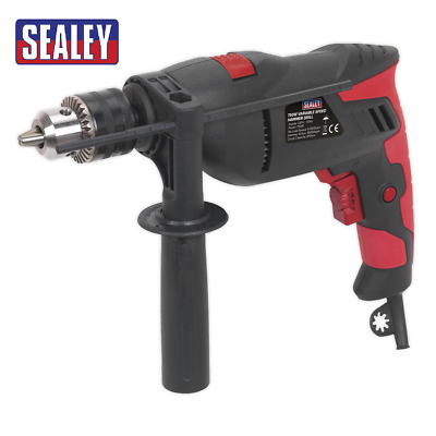 SEALEY ELECTRIC DRILL 750W VARIABLE SPEED MPACT HAMMER DRIVER SCREWDRIVER SD750