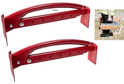 Brick Tongs 2X Adjustable Pair Lifting Carrier Lifter Carrying 6-10 bricks G1815