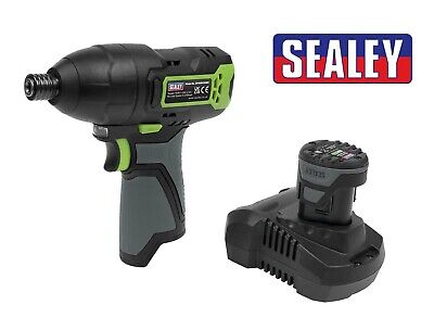 Sealey Impact Driver 1/4" Cordless 10.8V 2Ah Battery + Charger CP108VCID