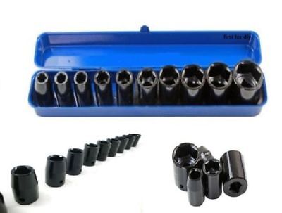 Impact Socket Set 10pc 1/2" Drive Shallow Kit With Storage Case Heavy Duty SS125