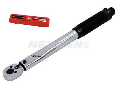 HEAVY DUTY 1/4" DRIVE CLICK TORQUE WRENCH RATCHET LB GARAGE TOOL IN CASE CT2303