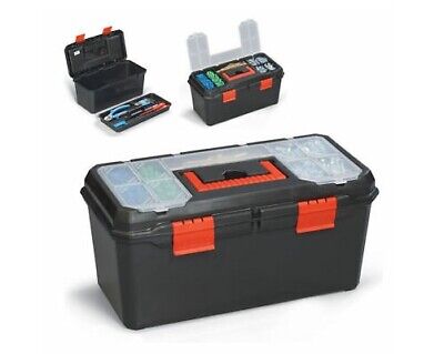 13" TOOL BOX MAESTRO PLASTIC CHEST BAG STORAGE BAG CASE & TRAY HEAVY DUTY NEW