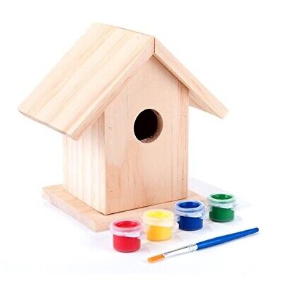 PAINT YOUR OWN BIRD HOUSE ARTS & CRAFTS BIRD HOUSE GARDEN ORNAMENT KIDS PAINTING