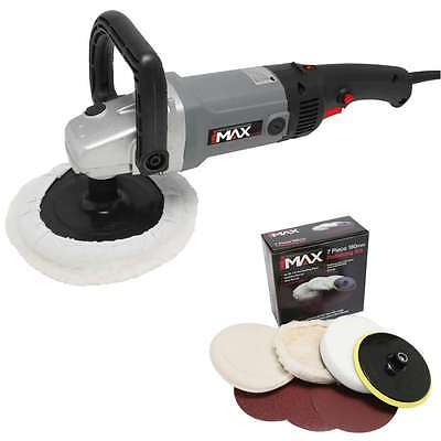 HILKA CAR POLISHER & SANDER 180MM 1200W POLISHING MACHINE BUFFER & PADS 91013007