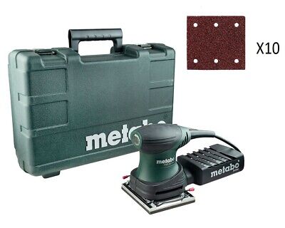 METABO 200W 1/4" ELECTRIC DETAIL PALM SANDER ORBITAL SANDING & 10 SHEETS FSR 200