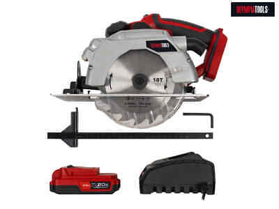 OLYMPIA 20V CORDLESS LI-ION CIRCULAR SAW 165MM BLADE 2AH BATTERY + CHARGER X20S