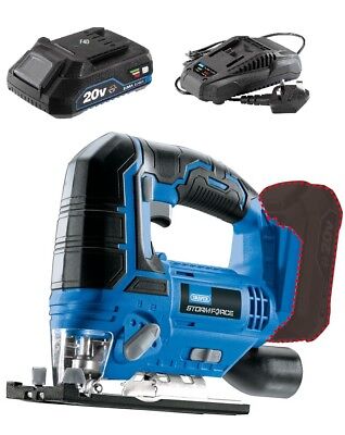 DRAPER JIGSAW 20V CORDLESS ORBITAL VARIABLE SPEED & 2AH BATTERY + CHARGER 89477