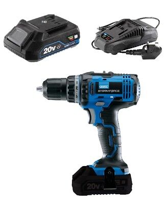 DRAPER DRILL DRIVER SCREWDRIVER 20V CORDLESS & 2AH BATTERY + CHARGER 89524