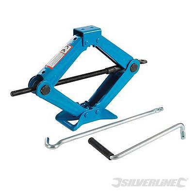 SILVERLINE SCISSOR JACK 1 TON TONNE WIND UP JACK CAR VAN TRUCK BOAT 755985