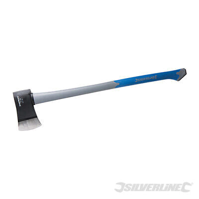 Silverline Felling Axe 4.5lb Fibreglass Hammer Log Splitter Steel Head 456920