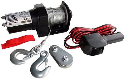 12V WINCH RECOVERY 2000LBS 906KG BOAT TRAILER CARAVAN ATV QUAD PULLER CT0711