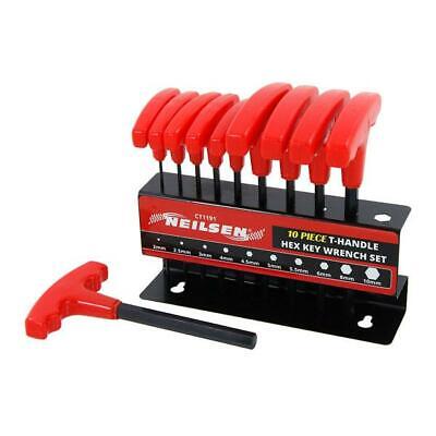 10PC HEX KEY METRIC 2-10MM T HANDLE ALLEN KEY ALLAN WRENCH T BAR SET CT1191