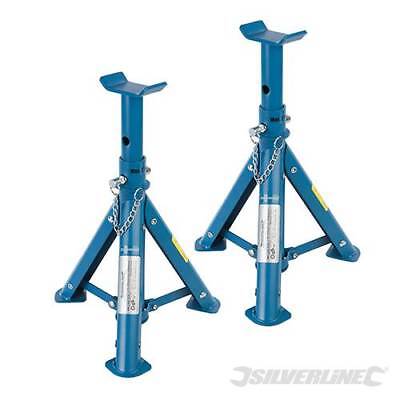 SILVERLINE AXLE STAND 2 TON 2T TONNE FOLDING STANDS LIFETIME WARRANTY 676260