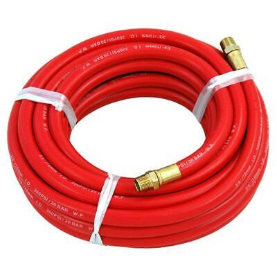 Air Line Hose 10M 30ft 3/8" BSP Rubber Reel Compressor Brass Connector CT0002