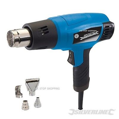 SILVERLINE HEAT GUN 2000W HOT AIR PAINT WALLPAPER STRIPPER REMOVER 127655