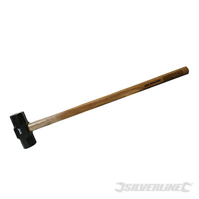 Silverline Sledge Hammer 7lb Hickery Handle Club Lump Rubber Grip HA50