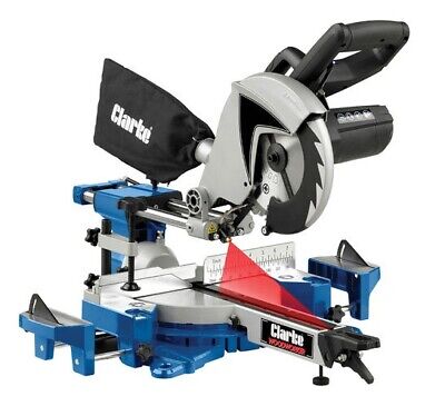 CLARKE C2MS210MP 1700W 216MM SLIDING COMPOUND MITRE CUTTING SAW 230V 2 SPEED