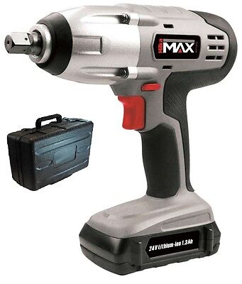 HILKA 24V LI ION 1/2" CORDLESS IMPACT WRENCH RATCHET & BATTERY IN CASE MPTIW24