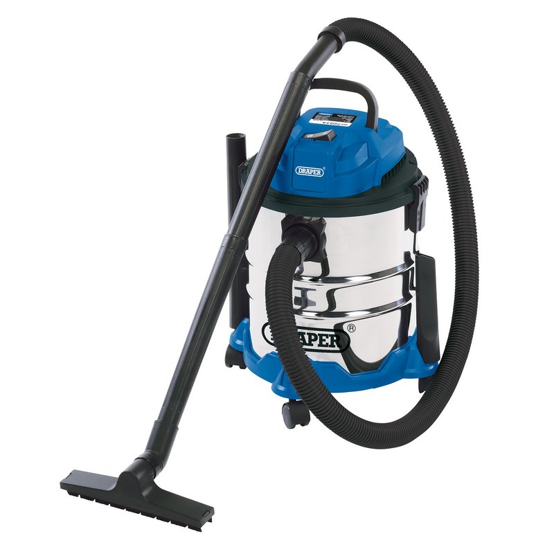 Draper Wet and Dry Vacuum Cleaner with Stainless Steel Tank, 20L, 1250W 20515