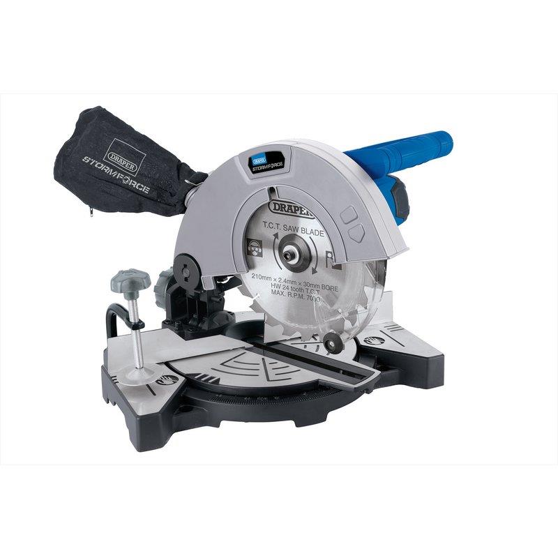 Draper Mitre Saw 210mm 1100W Chop Saw Cutting Table Storm Force 21307 New