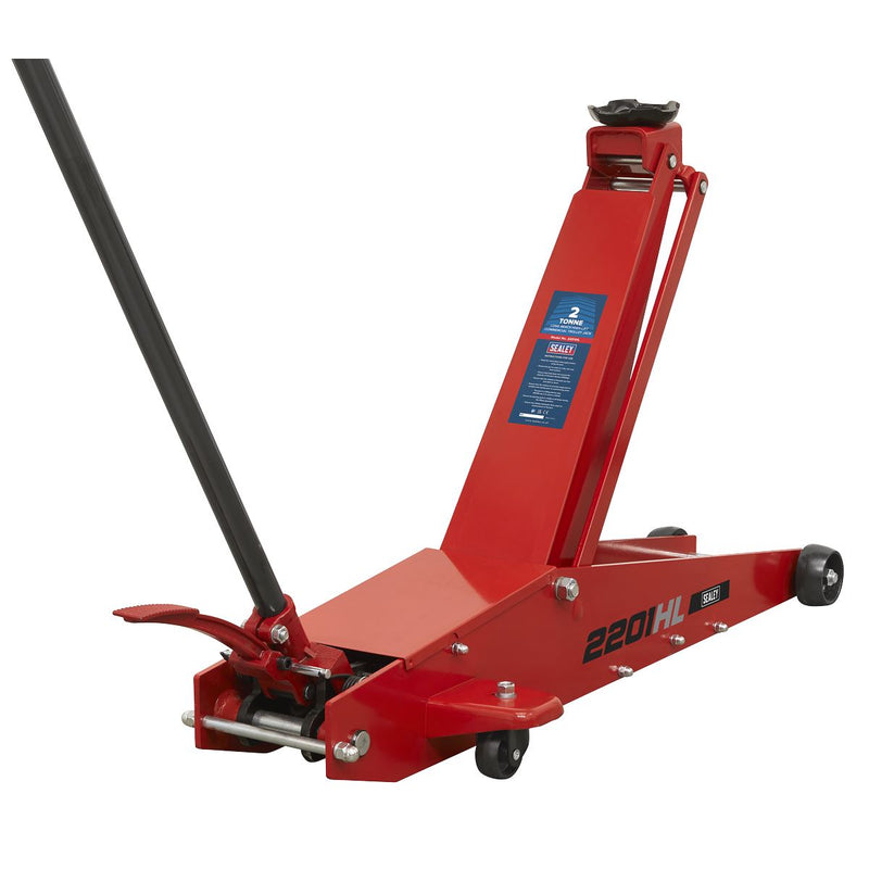 Sealey Long Reach High Lift Commercial Trolley Jack 2 Tonne 2201HL