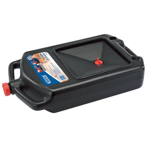 Draper Oil Drainer Pan 8 Litre Water Drain Draining Fluid Tank Container 22493