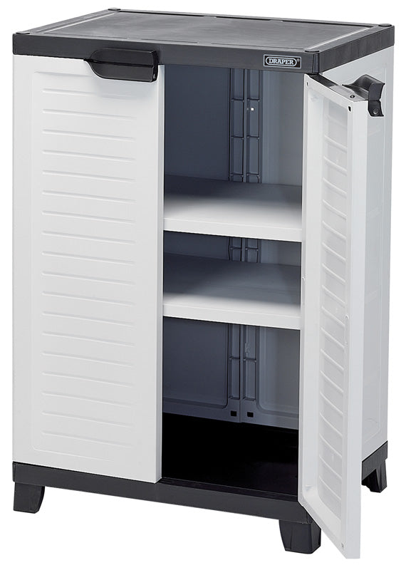 Draper 23233 Heavy Duty Plastic 2 Shelf Utility Cabinet