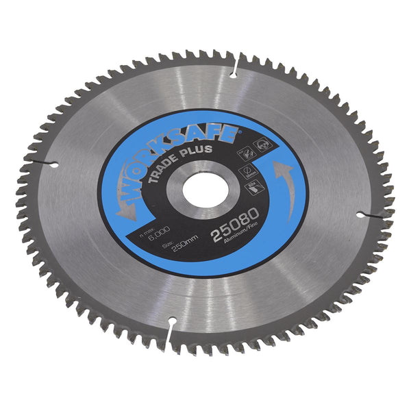 Sealey Worksafe&reg; Aluminium Cutting TCT Saw Blade 250 x 30mm 80tpu 25080/Ali