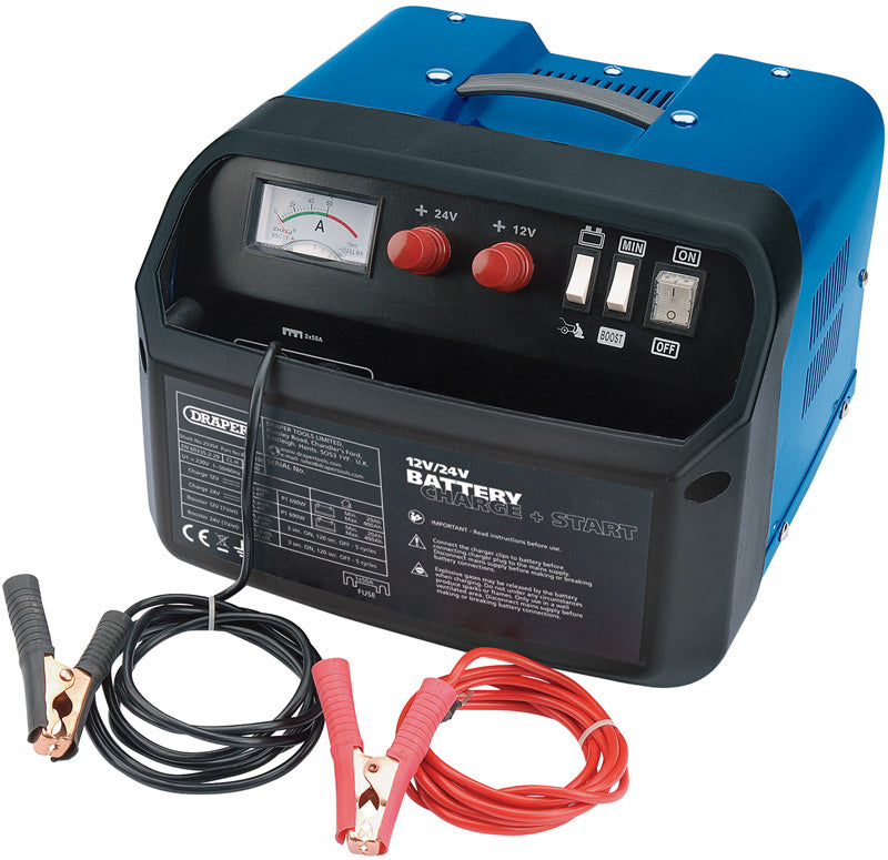 Draper 12/24V Battery Starter/Charger, 120A 25354