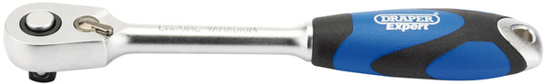 Draper 60 Tooth Micro Head Reversible Soft Grip Ratchet, 3/8" Sq. Dr. 26515